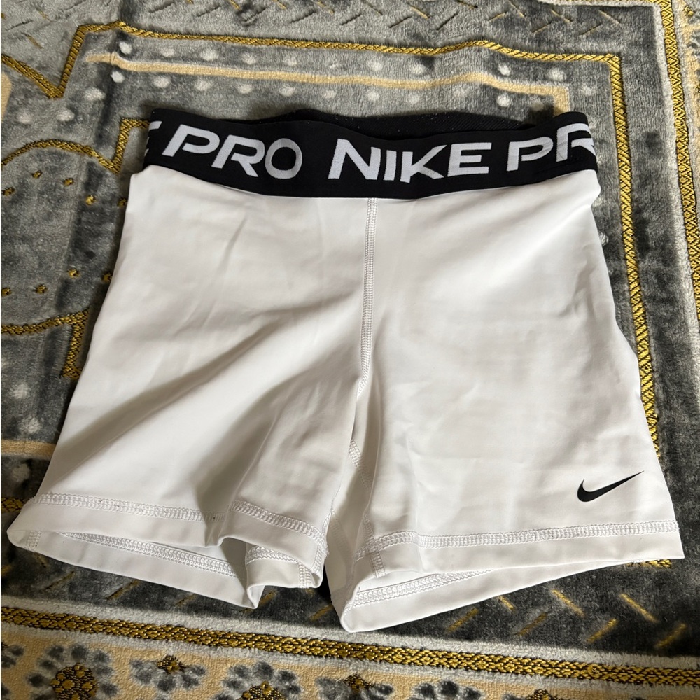 Nike Women's Athletic Shorts in White and Black